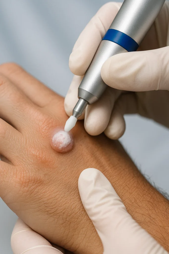 example of wart removal St Ives using cryopen