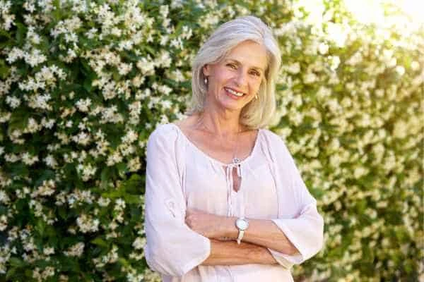 Older woman happy with urinary incontinence treatment St Ives