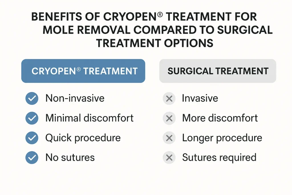 Benefits of facial mole removal St Ives - call our team today to book a consultation