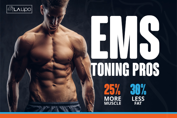 Image of man with sculpted stomach showing the fat loss and muscle gain of LA-EMS Body Sculpting Treatment St Ives