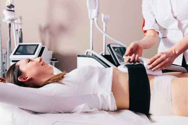 woman having body sculpting to help improve her body image and her mental health St Ives